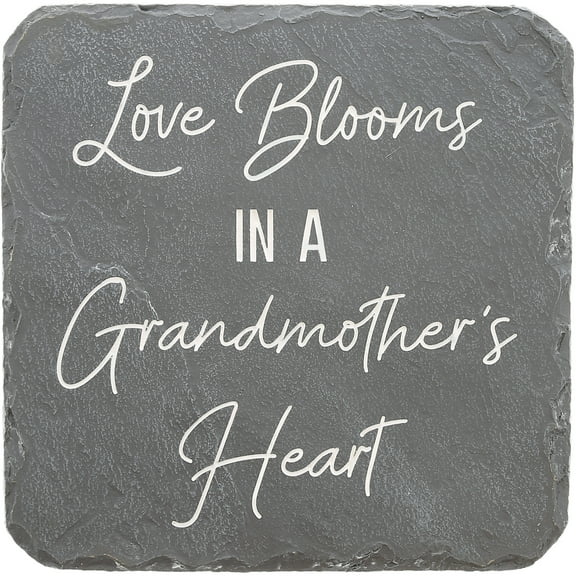 Pavilion Gift Company 25318 Grandmother's-7.75" x 7.75" Garden Stone, Gray, White