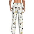 thumbnail image 3 of Uemuo Cute Cat Pattern Men's Wide Leg Palazzo Lounge Pants with Pockets Light Weight Loose Comfy Casual Pajama Pants-Large, 3 of 9