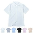 thumbnail image 5 of Women Summer Japan Students Round Neck Short Sleeve JK Uniform White Shirt Top, 5 of 9