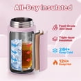 thumbnail image 4 of Daluvenix 14oz Kids Insulated Water Bottle with Straw Lids, 2-in-1 Straw and Chug Water Bottle for kids for Sports and School, Leakproof Stainless Steel Toddler Water Bottle BPA Free, Pink, 4 of 7