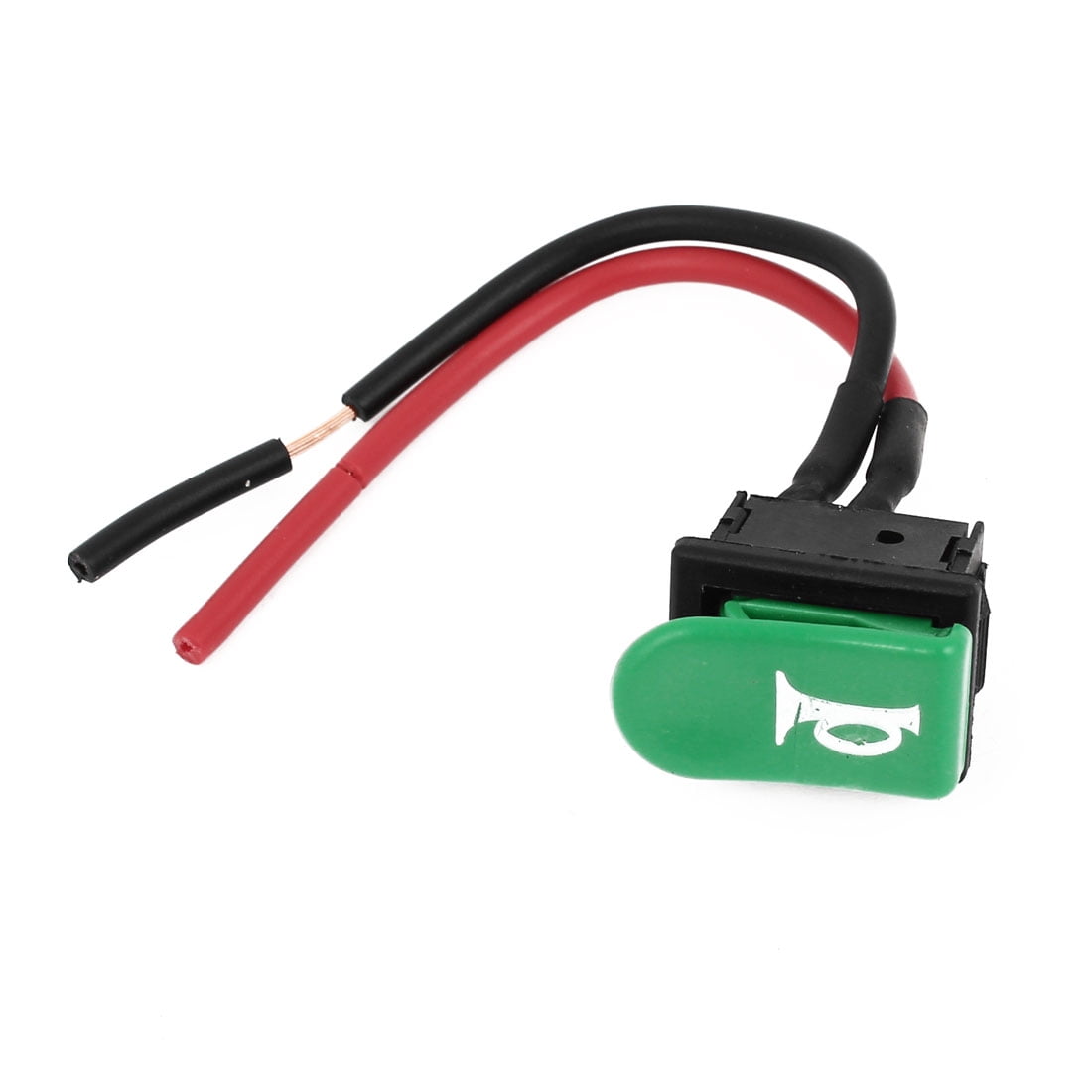 Switch SPST Horn Button Momentary Wired DC 12V Green for Motorcycle ...