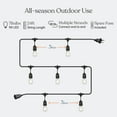 thumbnail image 6 of Brightech Ambience Pro LED Outdoor String Lights 24 ft, Waterproof Shatterproof 1W Dimmable Edison Bulbs for Patio, Porch, Backyard, 2700K Soft White, 6 of 8