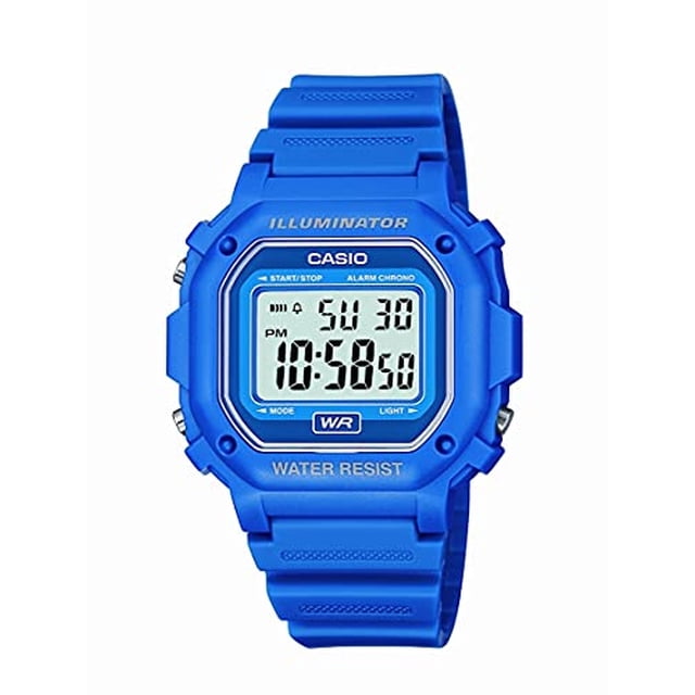 Casio F108WH Reloj digital con correa de resina azul resistente al agua Casio Casio
