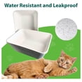 thumbnail image 5 of Disposable Litter Boxes for Cats | Baking Soda Effect and Odor Control | 17.1”L, 12.6”W, 6.6”H | Recycled White Paper | Durable and Water Resistant | Large Size (Large- 5 Pieces), 5 of 7