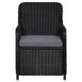thumbnail image 4 of vidaXL Outdoor Chairs with Cushions 2 pcs Poly Rattan Black, 4 of 5