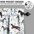 thumbnail image 5 of Kitchen Curtains 24 Inch Short - 3 Panel Set, Cute Horse Pony Print, Rod Pocket Window Curtain, 100% Polyester for Farmhouse, Retro Rural Kitchen, Easy Wash, 5 of 6