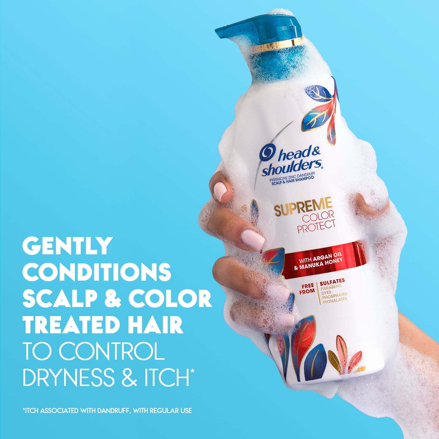 Head & Shoulders Supreme Sulfate Free Color Protect Shampoo, All Hair Types, 11.8 fl oz