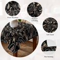 thumbnail image 5 of Boho Black Floral Table Cloth Waterproof Tablecloths, Farmhouse Botanical Vintage Paisley Flower Tablecloth Dining Table Cover for Kitchen Party Tabletop Outdoor, Square Tablecloth 60x60 Inch, 5 of 9