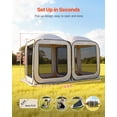thumbnail image 2 of 12x6ft 2 in 1 Pop Up Screen House Tent Portable Screened Canopy with Carry Bag Netting Sides Ground Stakes for Garden Patio Backyard Outdoor Beige, 2 of 6