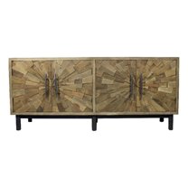 Pemberly Row 4-Door Sideboard in Reclaimed and New Elm Wood in Natural