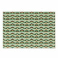 thumbnail image 1 of Abstract Cutting Board, Illustration of Colorful Stripes with Geometric Shapes Retro Design, Decorative Tempered Glass Cutting and Serving Board, in 3 Sizes, by Ambesonne, 1 of 2