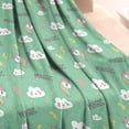 thumbnail image 3 of Green Cartoon Unicorn Lightning MAGIC Cloud Pattern Blanket,Comfortable Soft Flannel Throw Blanket,All Season,Warm Lightweight Blankets for Sofa Bed Couch Living Room Chair,30"x40", 3 of 4