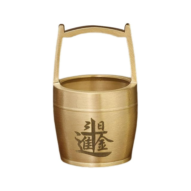 Cubo de tesoro Zulema de metal estilo chino centro de mesa