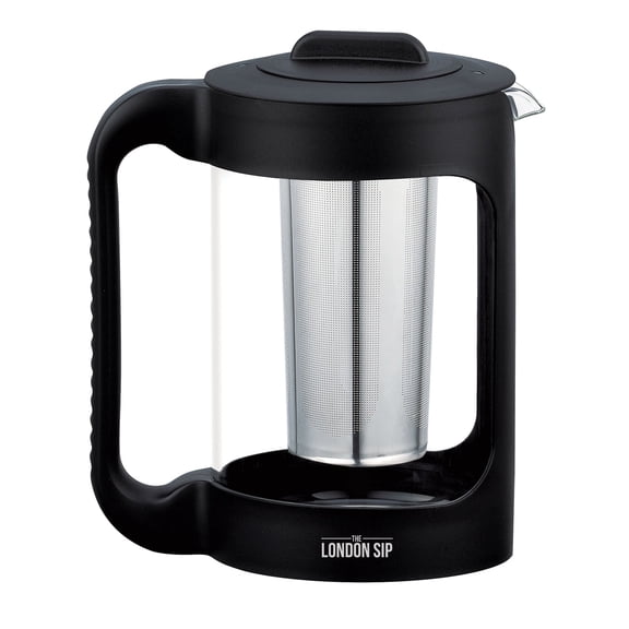 The London Sip Cold Brew Coffee Maker, 1500ml Cold Brew Pitcher with 304 Stainless Steel Filter, Borosilicate Glass Iced Coffee Pitcher with Handle & Pour Spout, Reusable Cold Brewer for Coffee & Tea