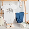 thumbnail image 3 of Popeye Vintage Varsity Philly Cartoon Romper Boys or Girls Infant Baby Brisco Brands NB, 3 of 6