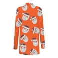 thumbnail image 3 of Ugly Christmas Sweater for Women Casual Open Front Long Sleeve Cardigan Xmas Santa Print Holiday Party Outerwear, 3 of 6