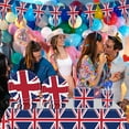 thumbnail image 3 of Union Jack Tableware Union Jack Tablecloth/Paper Plates/ Napkins / Cups / Spoons / Fork / Triangle Flags Banner Dinnerware Queens Platinum Jubilee 2022 Decorations Party Supplies, 3 of 7