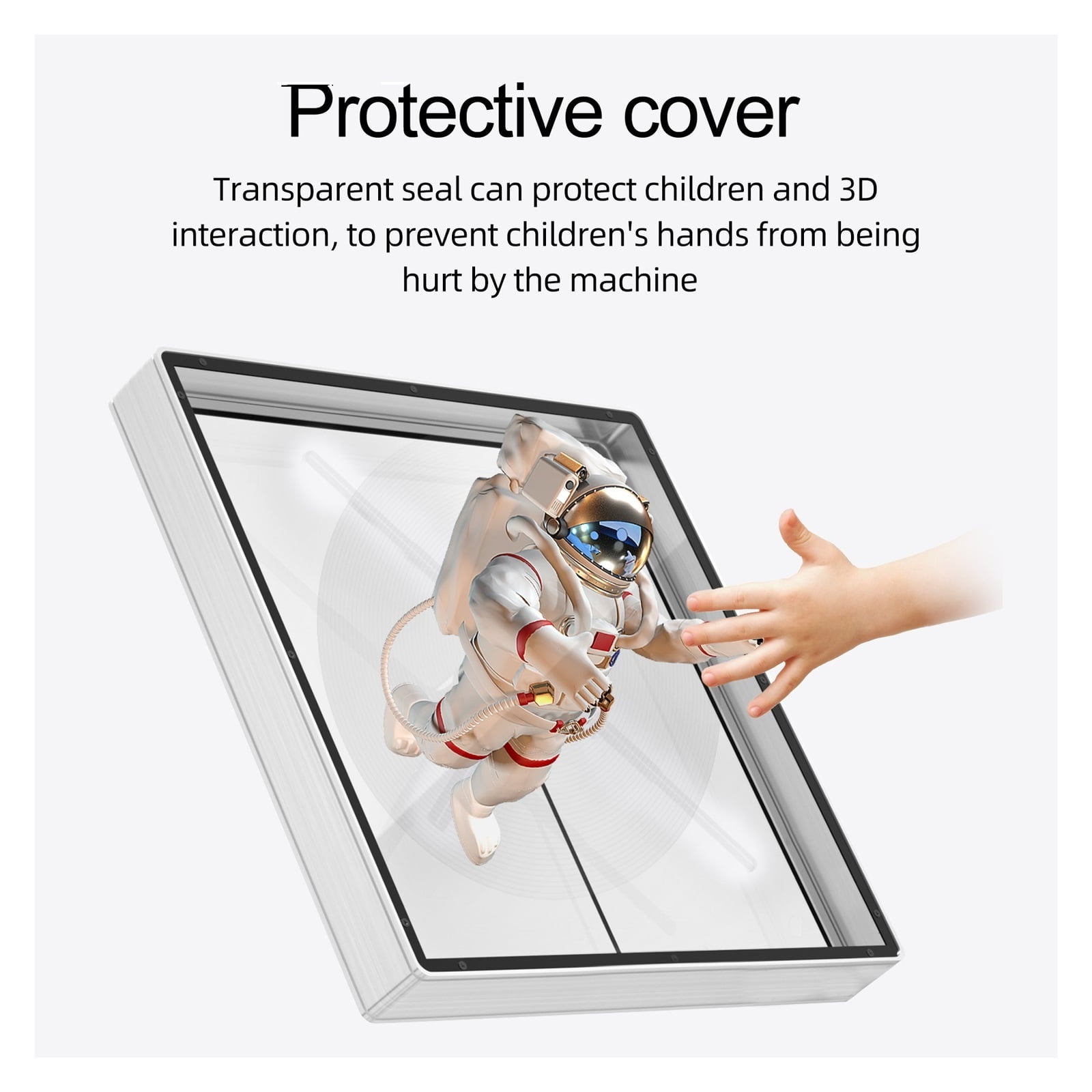 3D Hologram Projector Fan With Cover 224 LED Advertising Display Logo Led Light Wifi Control 3D Holographic Lamp Player ,Versatile And Practical