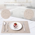 thumbnail image 1 of 2/4/6 Pcs Environmental Protection Placemat Pvc Food Insulation Pad Rectangular Simple Table Mat Coaster Bowl Mat, 1 of 8