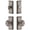 Antique Pewter, variant on Grandeur 833852 Carre Solid Brass Single Cylinder Keyed Entry Knobset And Deadbolt Combo