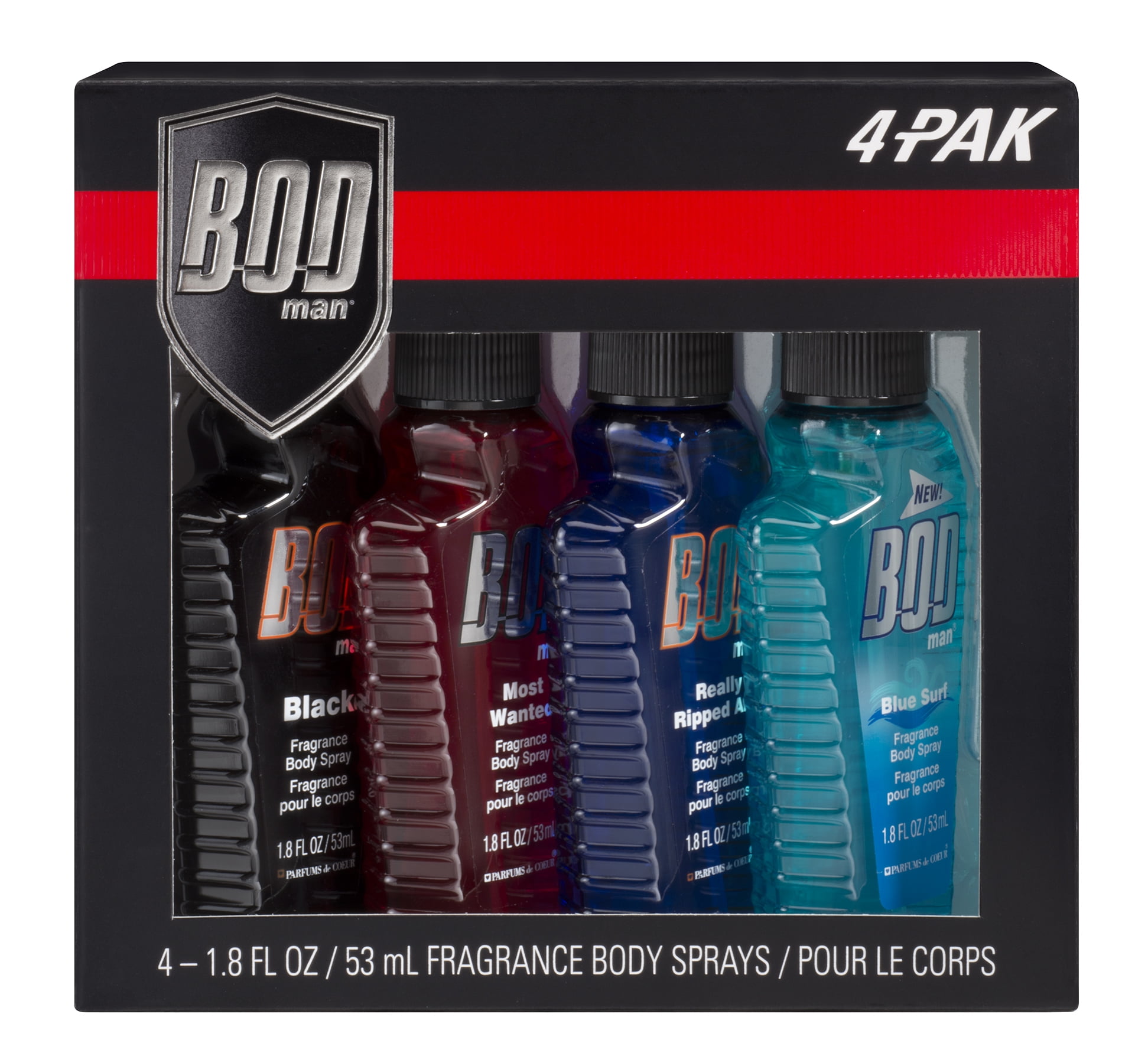 BOD Man BOD Man Unisex Body Spray, 1.8 Oz, 4 Pack - Walmart.com ...