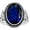 Royal Blue, variant on SATYAVIE JEWELLERY 925 Sterling Silver Ring Oval Cut Amethyst Gemstone Ring for Women, Silver Statement Ring, Boho Cocktail Ring, Sterling Silver Gemstone Ring Size US 4