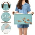 thumbnail image 5 of Yayeee Foldable Storage Basket for Shelves with Handles Waterproof Cloth Bins, Capybara Splash, 5 of 7