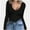 Black, variant on Womens V Neck Long Sleeve T Shirt Fitted Top for Women Low Cut Tight Shirts Going Out Casual Basic Fall Clothes