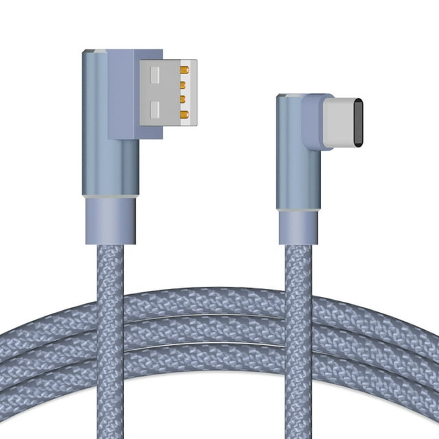 Langgg Double Elbow Data Cable 8Pin Replacement for Android TYPE-C Nylon Braided Fast Charging Phone Line