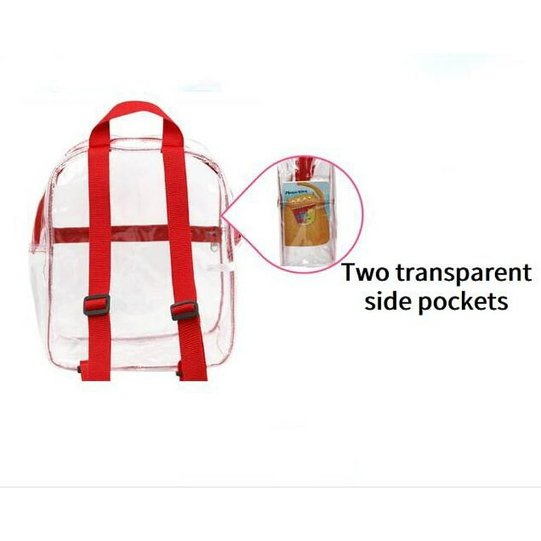 Vikakiooze Clear Mini Backpacks for Beach Travel Transparent Mini Backpack Beach Bag Backpack