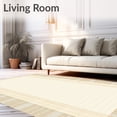 thumbnail image 2 of ODIKA 4'x6' Machine Washable Non-Slip Area Rug, Nepenthe Beige Subtle Checks Patterned High Traffic Rug, Beige, 51353, 2 of 7