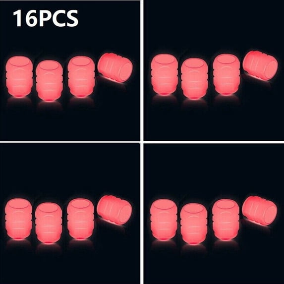 YeekTok 16PCS Universal Fluorescent Car Tire Valve Auto Tyre Valves General New Red