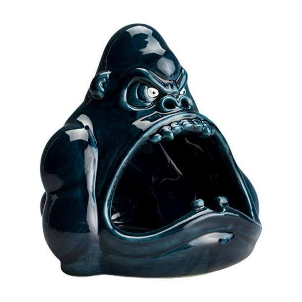 Cenicero a prueba de viento para coche, oficina, cigarro, cigarrillo, cenicero, estatua, figura Azul