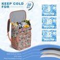 thumbnail image 6 of Travel Cooler Bag - Pioneer Flower Floral Print Pattern Camping Beer Cooler Backpack with Bottle Opener- Waterproof Insulated Picnic Backpacks - Cooler Bag for Beach, 6 of 6