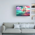 thumbnail image 2 of Canvas Wall Art - RomantzArt 'Rainbow Sails 4' Wall Art for Living Room, Bedroom, or Office Décor by Trademark Fine Art - 24 x 18 Inches, 2 of 4