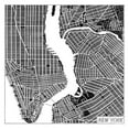 thumbnail image 2 of Marshall, Laura 12x12 Black Ornate Wood Framed with Double Matting Museum Art Print Titled - New York Map Black, 2 of 4
