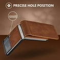 thumbnail image 3 of Premium PU Leather Flip Folio Case for Samsung Galaxy Z Flip 4, [One-Piece] [Anti-Slip] [Scratch Resistant] Slim Flexible Protective Card Slot Shockproof Wallet Cover - Brown, 3 of 16