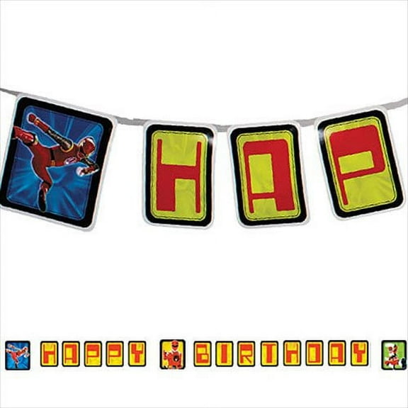 Power Rangers 'Red Ranger' Happy Birthday Banner (1ct)