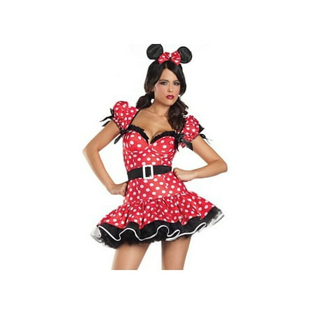 Be Wicked Flirty Mouse Costume BW1082 Red/Black