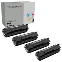DI Toner Cartridge Replacement for 104 0263B001AA (Black, 4-Pack) Compatible with FaxPhone L120, L90, L140 imgaeCLASS MF4150, MF4270, MF4350d, MF4690