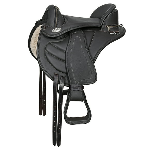 17 In Horse English Treeless Saddle Hilason Endurance Trail Leather