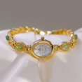 thumbnail image 2 of Women Vintage Watch Dainty Oval Dial Small Gold Bracelet Watch Luxury Ladies Analog Casual Watches, 2 of 5
