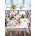 thumbnail image 3 of Spring Easter Sheep Rectangle Tablecloth, Colorful Eggs Floral Botanical Waterproof & StainResistant Tablecloth, Washable Oil-proof Table Cover for Dining/Party/Wedding/Camping/Buffet 52x70 In, 3 of 9