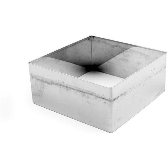 Gobel 863320 Stainless Steel Square Cake Ring 3-15/16 Inch x 3-15/16 Inch x 1-3/4 Inch High