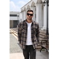 thumbnail image 6 of COOFANDY Mens Flannel Shirts Long Sleeve, Warm Sherpa Lined Flannel Shirt Jacket Coat Button Down Fleece Plaid Shirts with Flap Pockets, 6 of 7