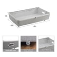 thumbnail image 3 of Better Homes & Gardens Under the Bed Rolling Storage Organizer Bin with Zipper for Sorting Shoes and Clothing, Gray, 3 of 10
