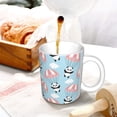 thumbnail image 3 of Disketp Cute Panda Flying in the Sky Large Coffee Mug with Handle Tea Cup Novelty Coffee Cup for Men Women Office Work, 3 of 6