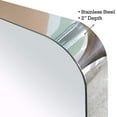 thumbnail image 5 of TEHOME Contemporary Chrome Bathroom Mirror, 20x30 inches, Metal framedd Rectangle, 5 of 6