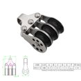 Riggers Guide Rope Rope Guide Pulley Block for Outdoor Rigging, Triple Sheave Stainless ...