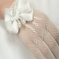 thumbnail image 4 of Lace Gloves for Girls - Tea Party Wedding Flower Girl Gloves, Romantic See-through Hollow Out Big Bow-knot Wedding Prom Gloves Kid Gloves, 4 of 6